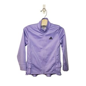 Adidas Size 5 Lavender Ruffled Girly Zip Up Track Jacket